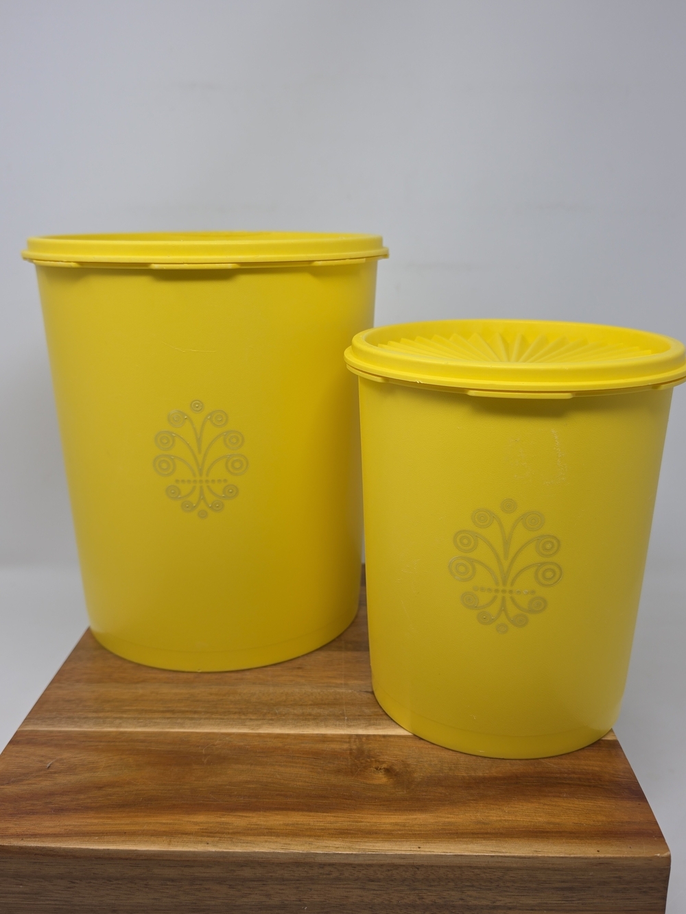 Tupperware Yellow Storage Canisters Set of 2